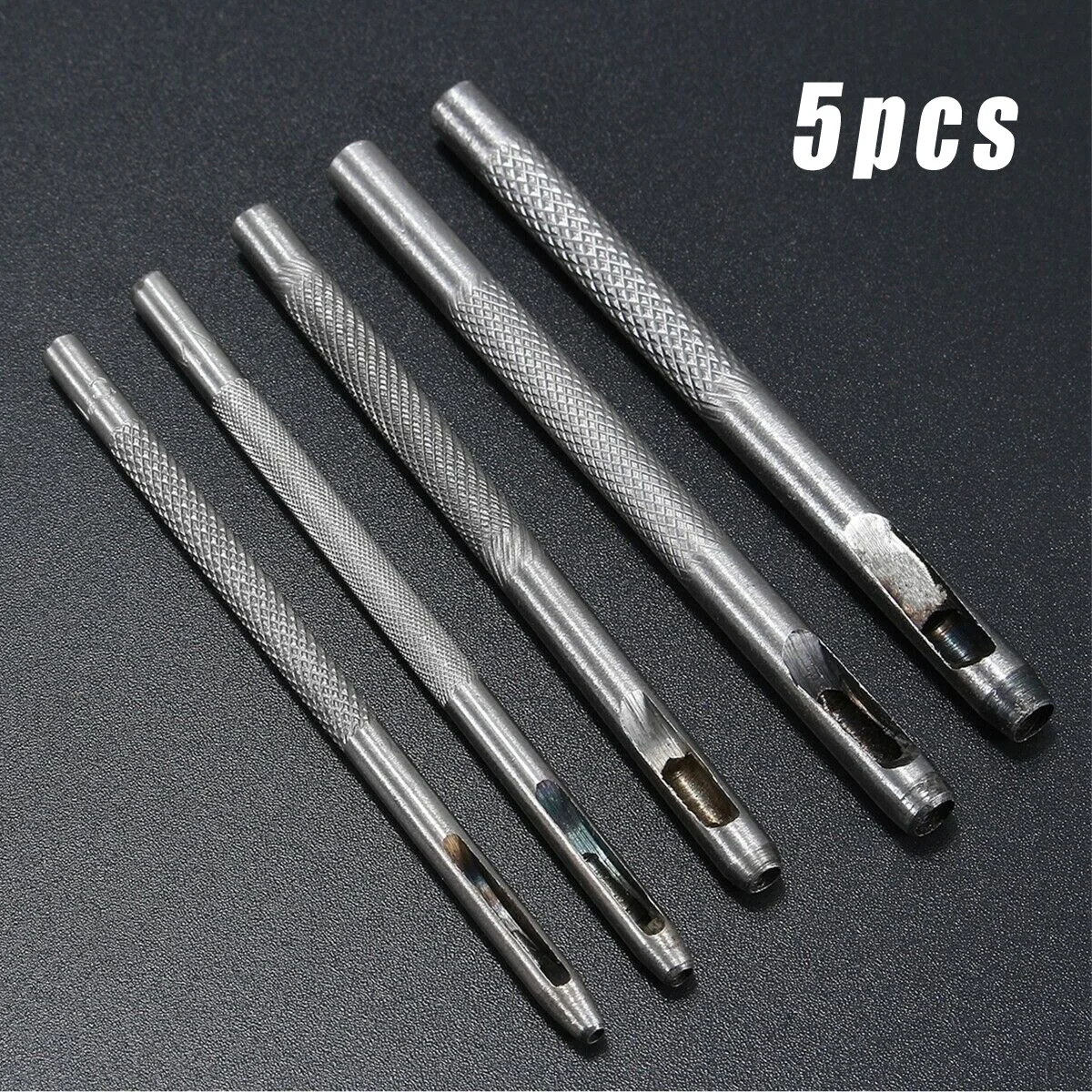 

5pcs Hollow Punch Set Belt Leather Hole Gasket Card Wad Material Circle Cutting Suitable For Leather Strap Punch Part Tool