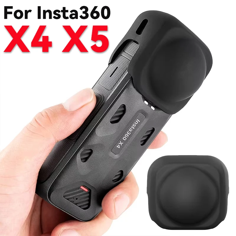Lens Cap for Insta360 X5 X4 Protector Cover Accessories Insta 360 X4 Camera Anti-dust Anti-scratch Silicone Lens Protective Case action camera accessory