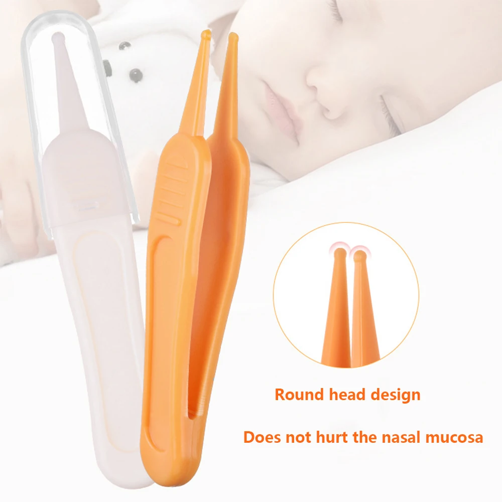 Baby Dig Booger Clip Infants Ear Nose Navel Clean Tools Kids Safety Tweezers Cleaning Forceps Toddler Nasal Cavity Care nose cleaning tweezers