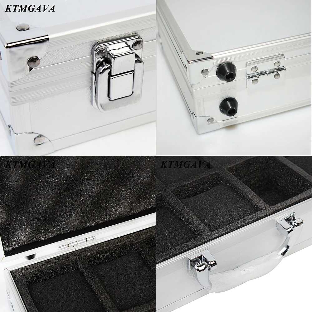 10/12/18 Grid Aluminum Alloy Black Watch Storage Box Jewelry Collection Box Portable Large Capacity Watch Box Quality Gift Box