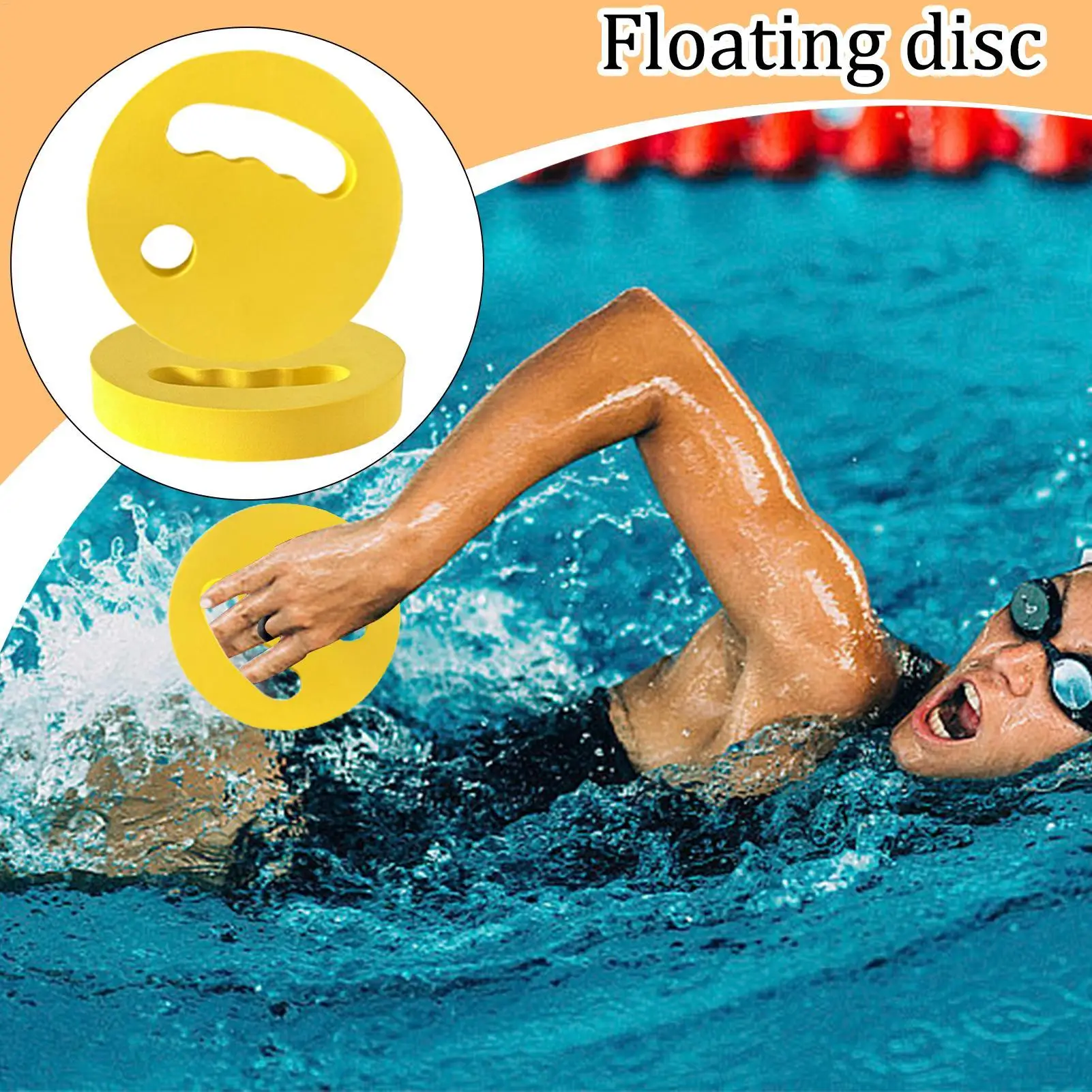 2pcs Water Exercise Discs EVA Foam Lightweight Buoyancy Swimming training Fitness Disc Pool Workouts Aid With Ergonomic Grip