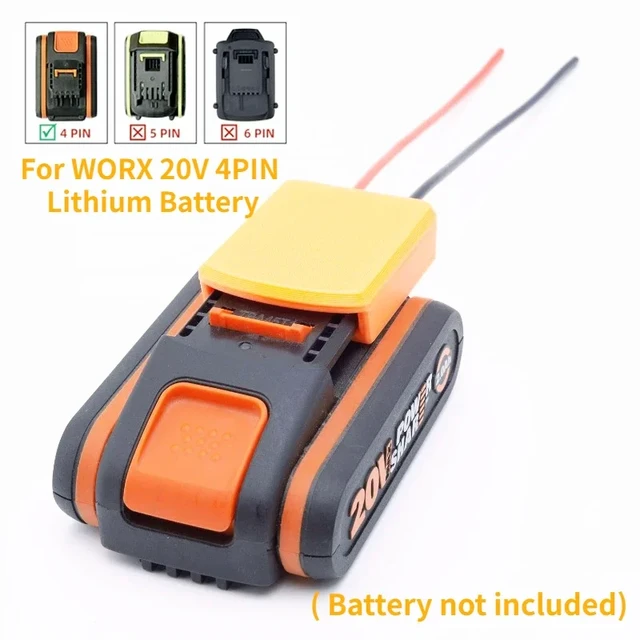 Power Wheels Adapter For WORX 20V 4PIN Lithium Battery Dock Power Connector  DIY Truck