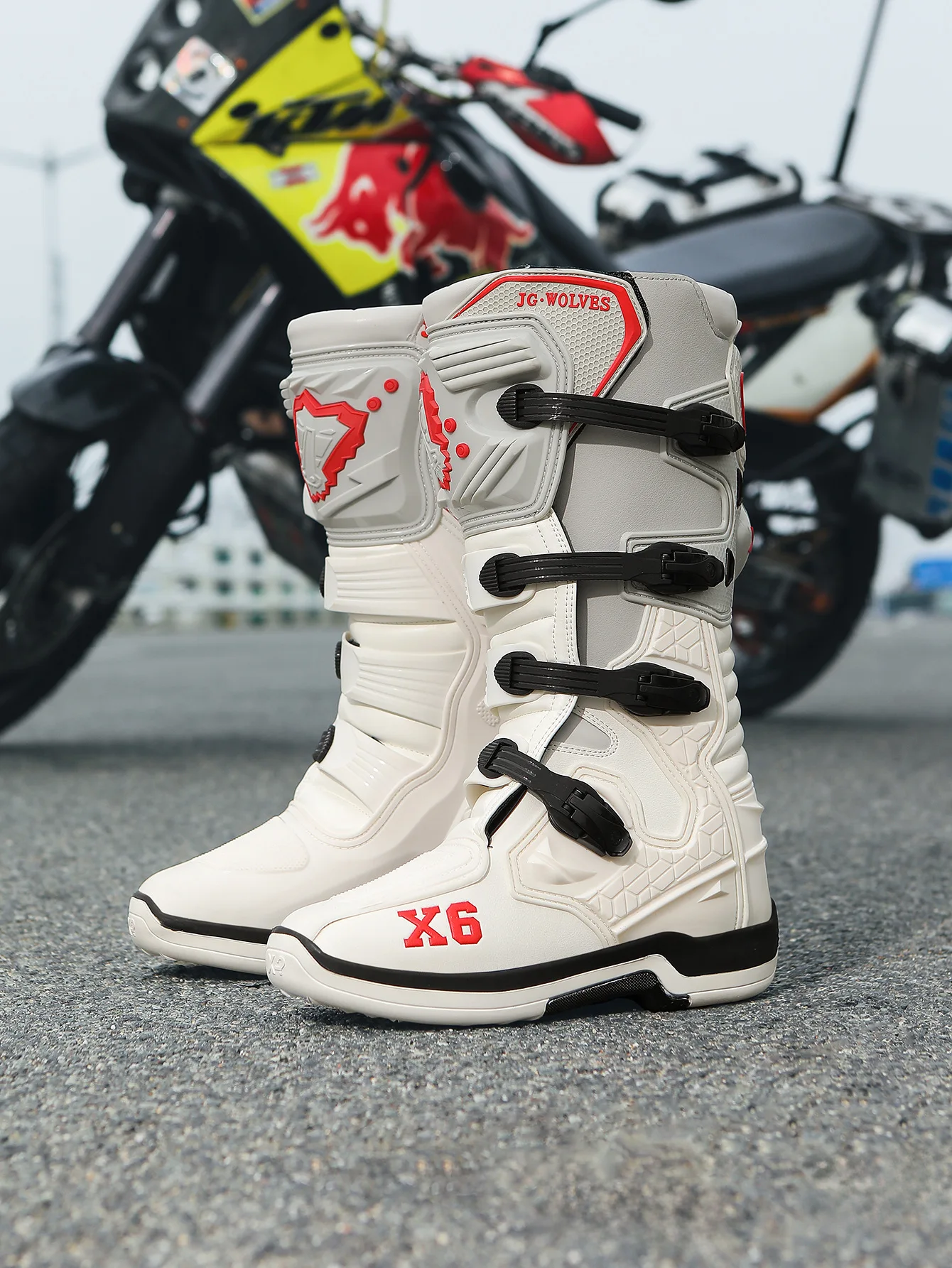 JG · WOLVES/Nine-strand Wolf Off-Road Motorcycle Riding Shoes