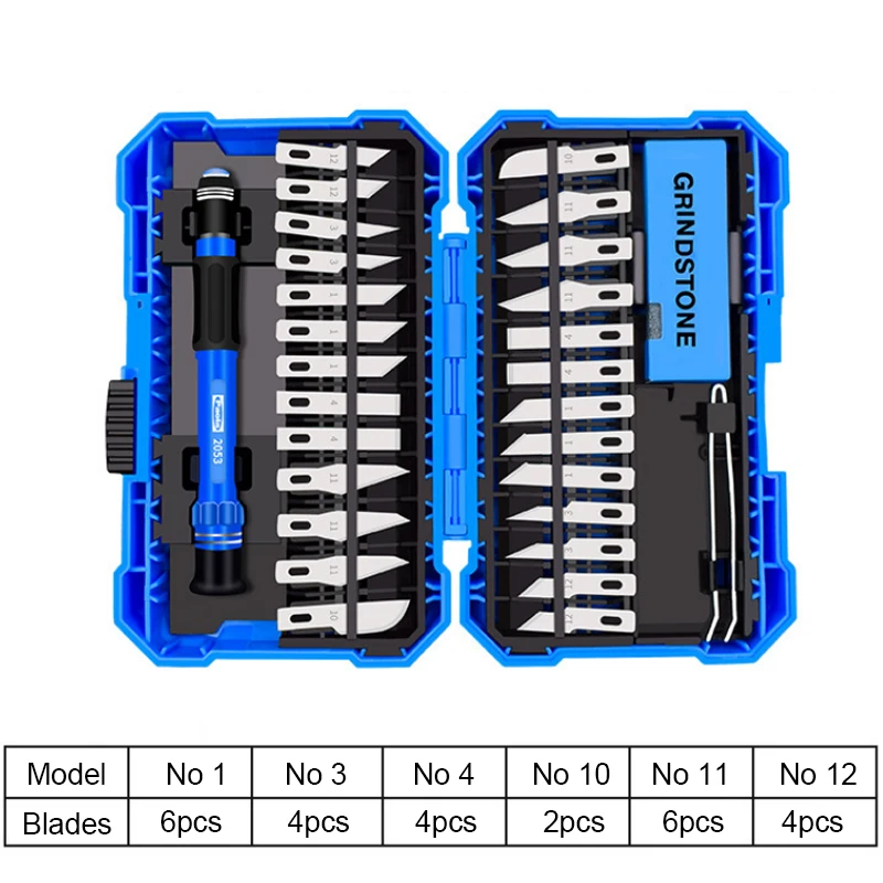 29PCS Carving Knife Set Carbon Steel Artwork Engraving Wood Cutter Kits Model Repair Paper Cuttings Multipurpose Sculpture Knife