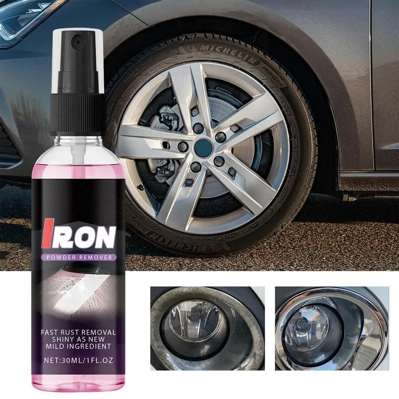 Spray Removedor de Ferrugem Multiuso para Metal, Removedor Instantâneo, Solução Detalhada para Carro, 30ml