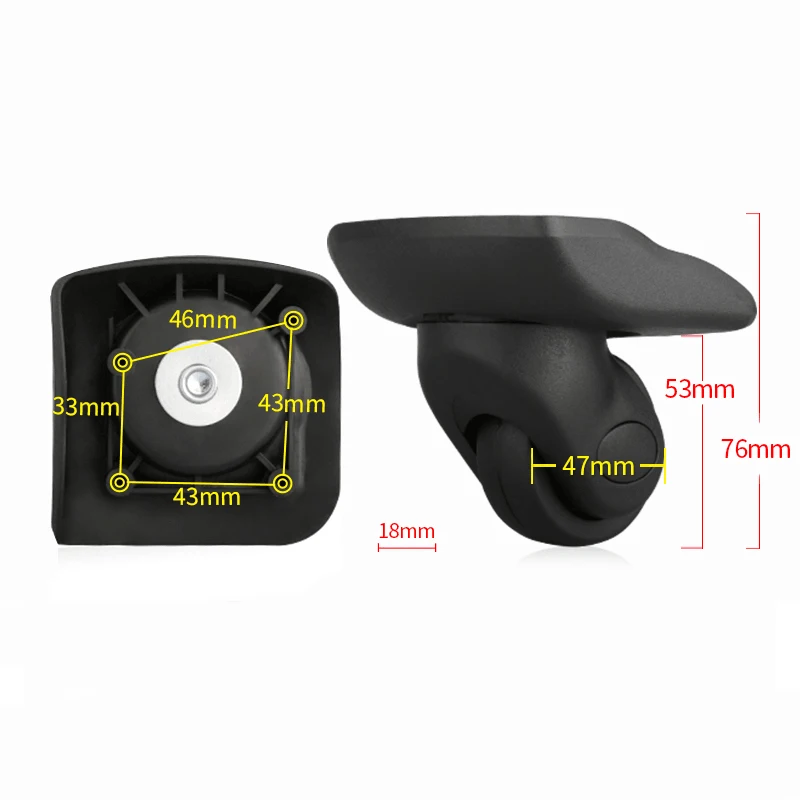 Suitable For Brande Suitcase Wheels Trolley Box Universal Wheel Accessories Suitcase Pulley Rollers Repairing Replacement Parts