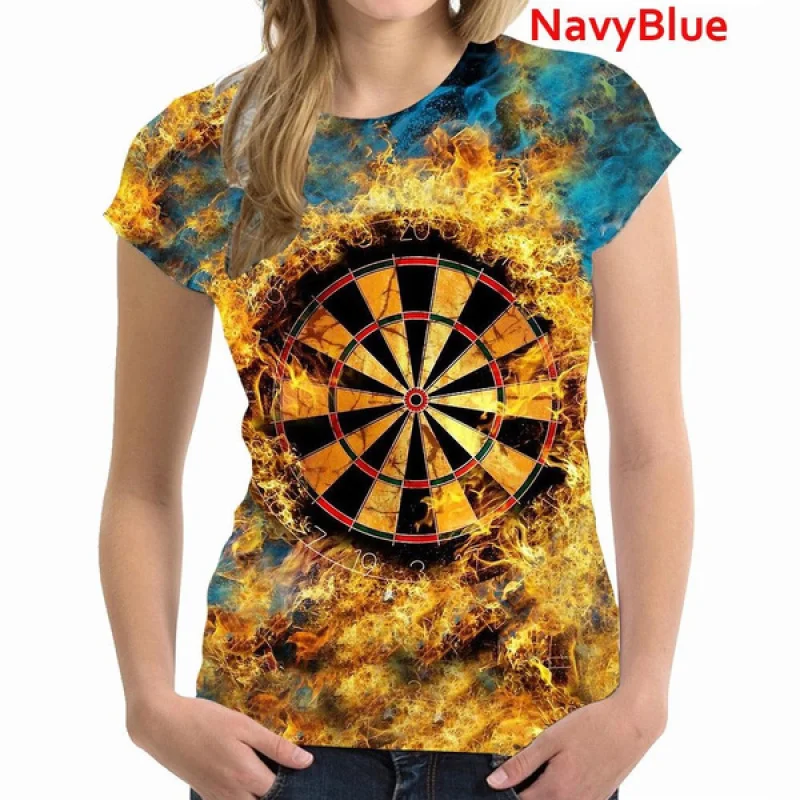 

Funny Darts 3D Print Casual T Shirt Dart Throwing Game Graphics Hip Hop Summer Short Sleeve Fashion Shirt