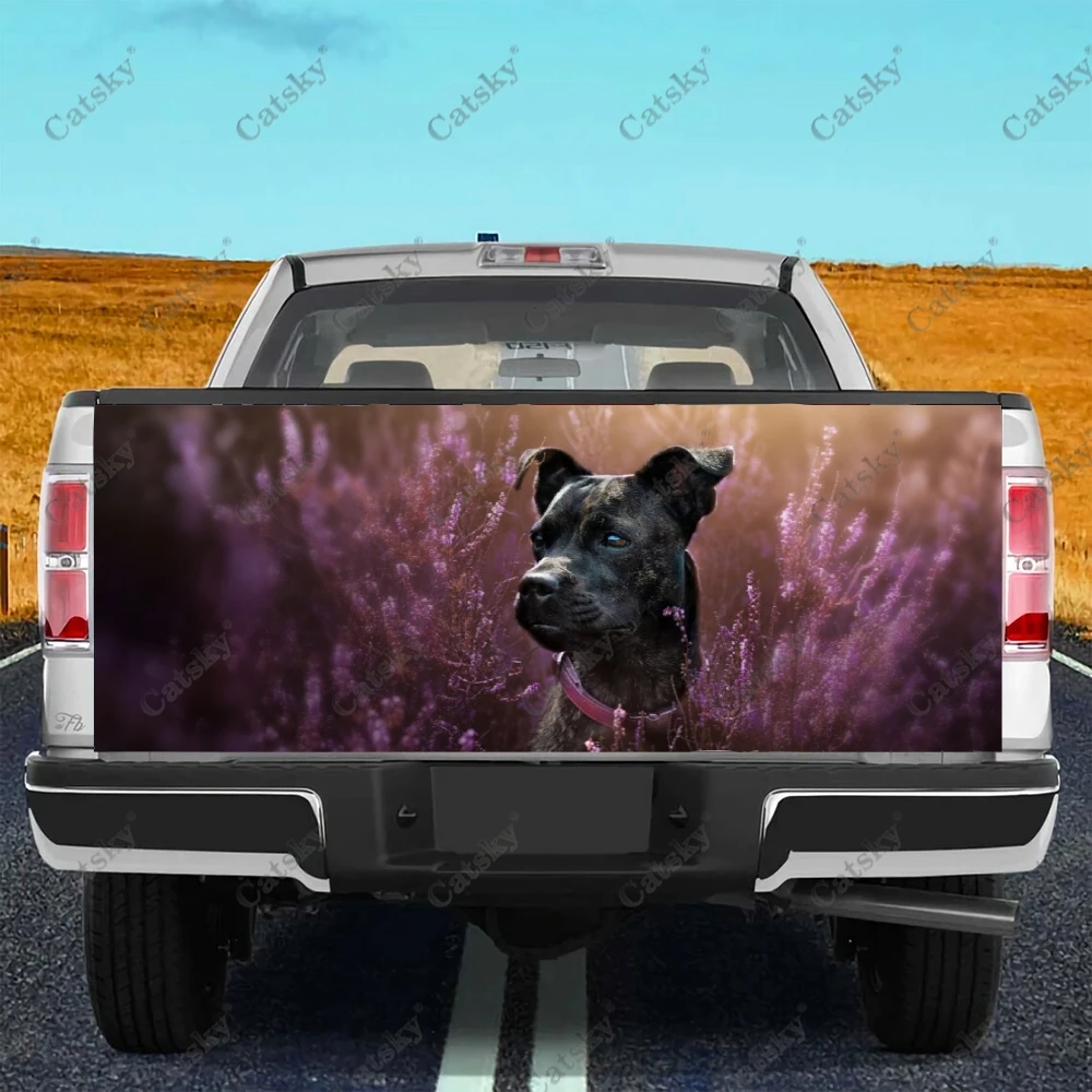 

Наклейка на заднюю дверь грузовика-собаки-терьера, Виниловая наклейка с рисунком высокой четкости, подходит для пикапов и грузовиков, устойчива к атмосферным воздействиям