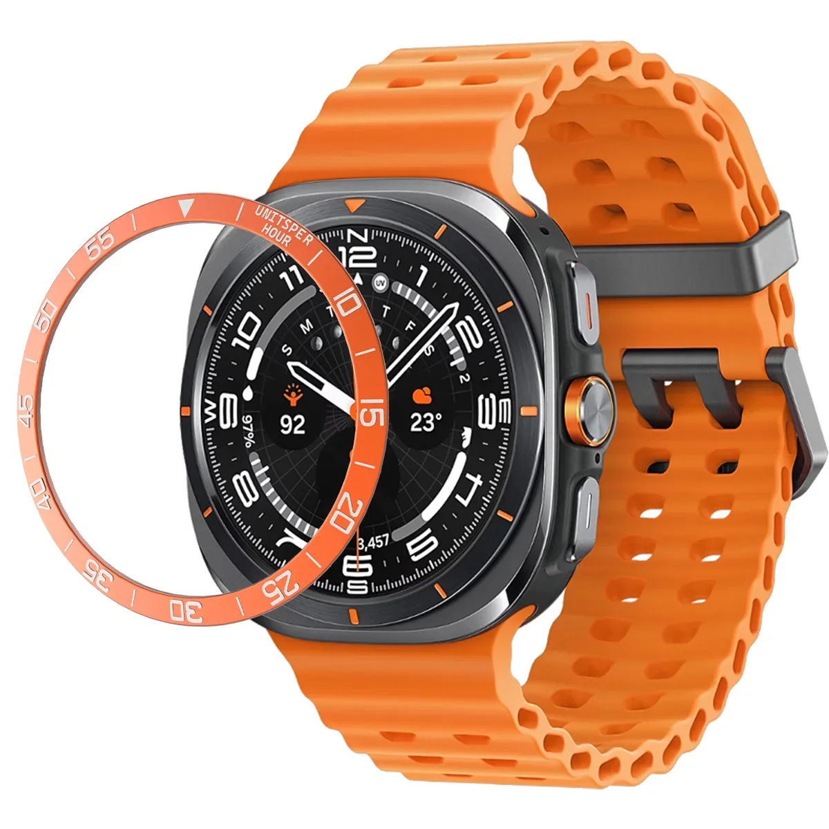 Sleek Metal Bezel Ring Case for Smartwatch - 47mm Frame Cover Accessory