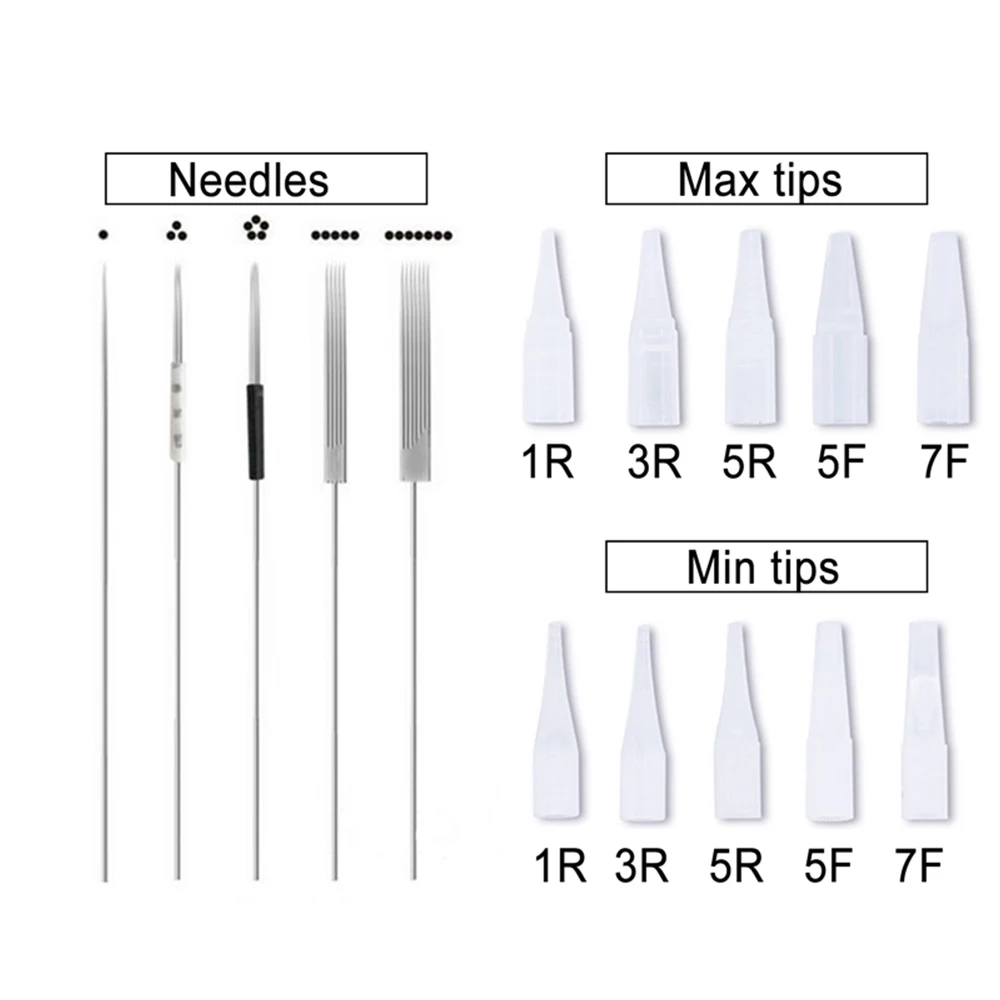 100Pcs Traditional Tattoo needle + 100Pcs Needle Cap For Microblading Permanent Makeup Eyebrow Eyeliner Lip Tattoo Machine Parts 100pcs 3 rows needles manual pen blades 16 pins microblading permanent makeup eyebrow tattoo 3d embroidery