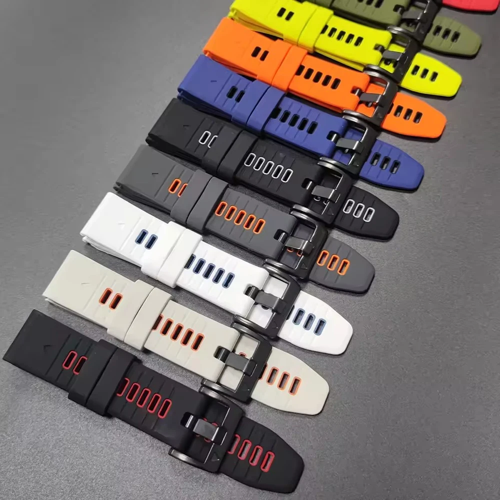 Enhanced Silicone Sports Strap Watch Band - QuickFit Bracelet, 26mm/22mm