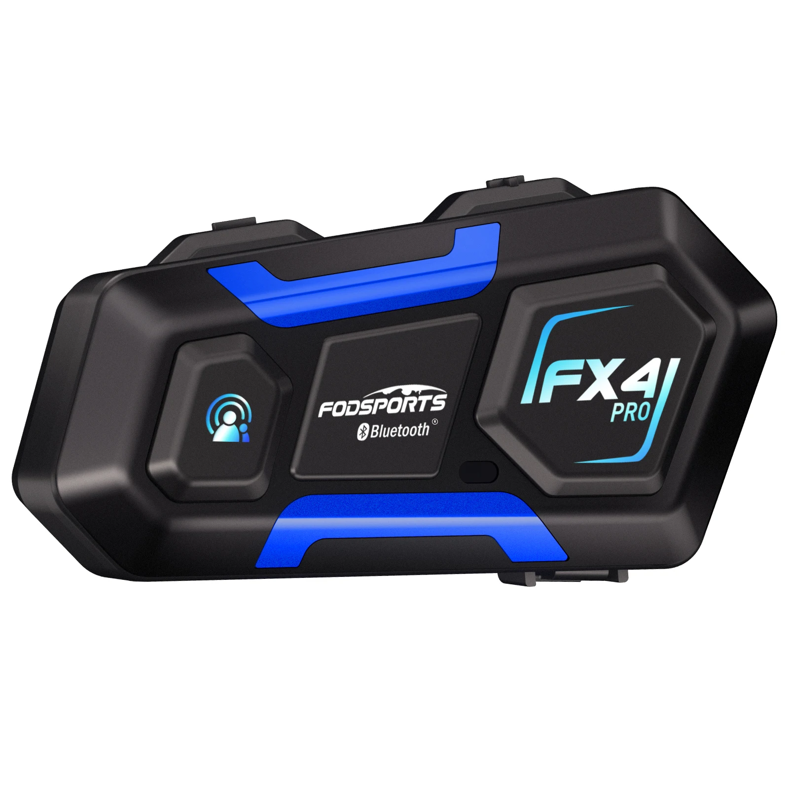 Fodsports FX4 Pro Motorcycle Intercom Helmet Bluetooth Headset Interphone 4 Rider 1200m,FM Radio