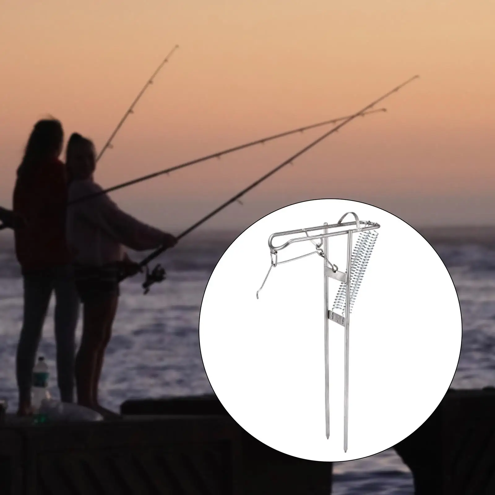 Automatic Fishing Rod Holder Folding Ground Support for Rivers Beach Fishing