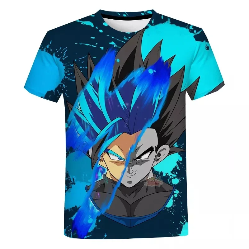 Summer New Japanese Animation Short Sleeve T-shirt 3D Printing T Shirt Men's Clothing Casual Round Neck Women Kids Tees Tops 2