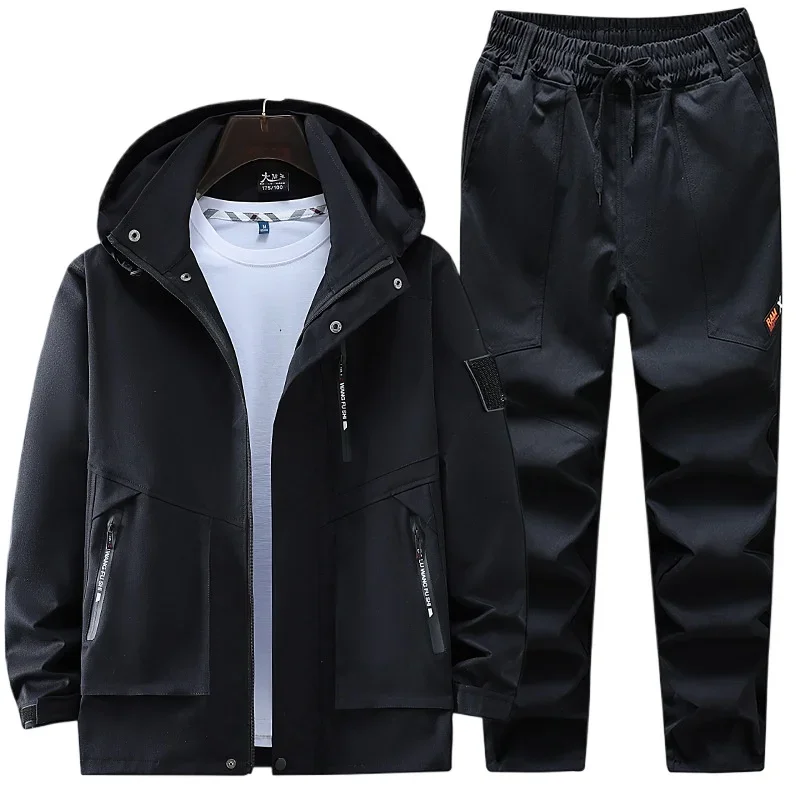 Spring and Autumn Outdoor Thin Waterproof Windproof Strong Wear Resistant Labor Protection and Machinery Repair Work Clothes Set