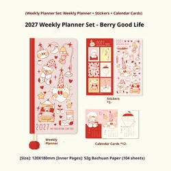 Kinbor 2026 Slim Portable Week Planner & Journal (GoodLife Set)