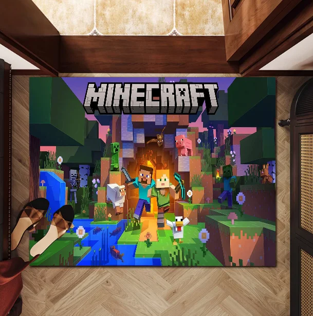 Game M-Minecraft s Room Mats Cheaper Anti-slip Modern Living Room Balcony Printed Welcome Rug 4
