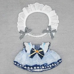Elegant Blue - Purple Mini Doll Ceremonial Dress with Headband - Formal Attire & Decorative Accessories (Dark blue)
