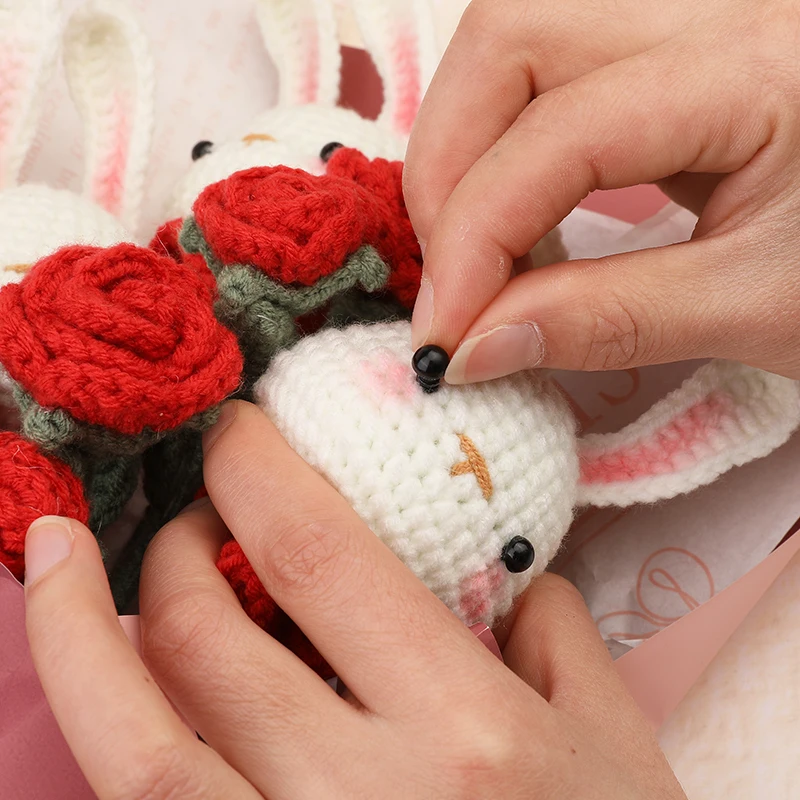 Crochet Knitting Animal Or Flower Bouquets Kit With Cotton Yarn Thread Instructions DIY Accessories crochet kit knitting supplies knitting material