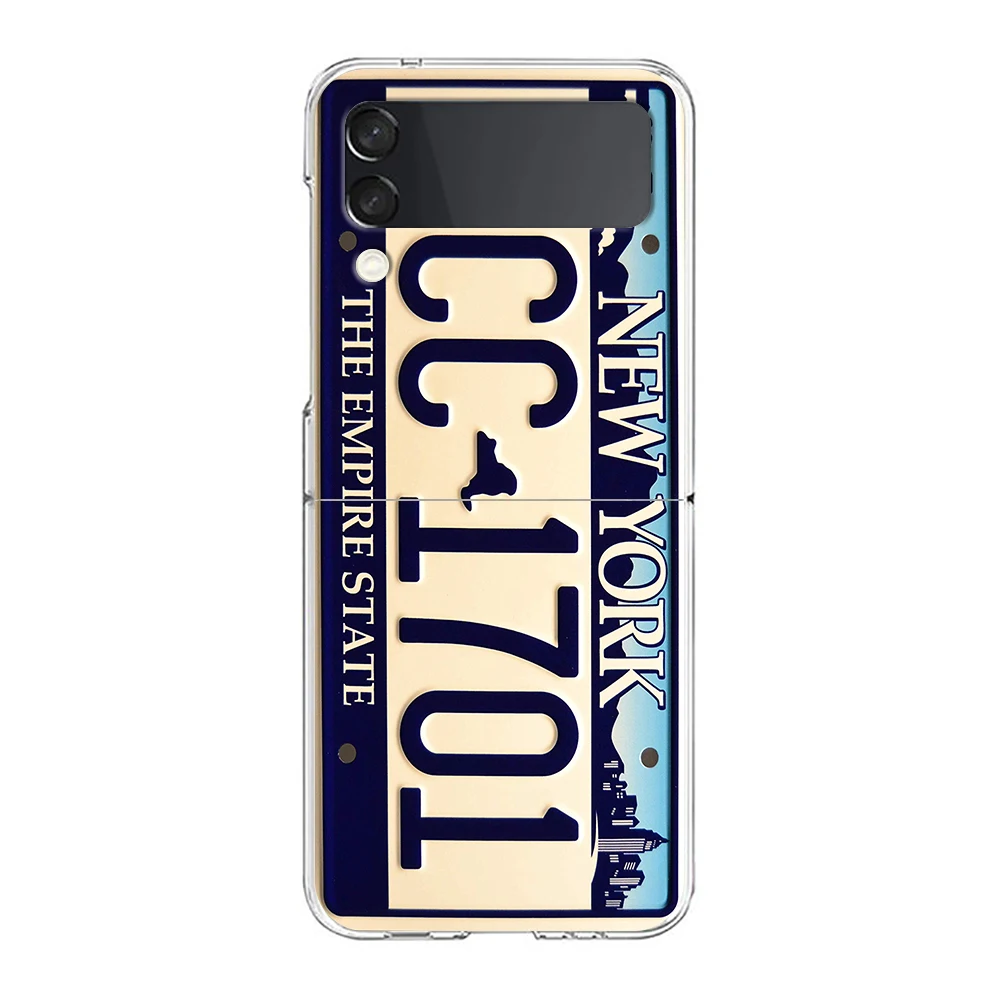 Vintage Humor License Plate Design Hard PC Transparent Phone Case