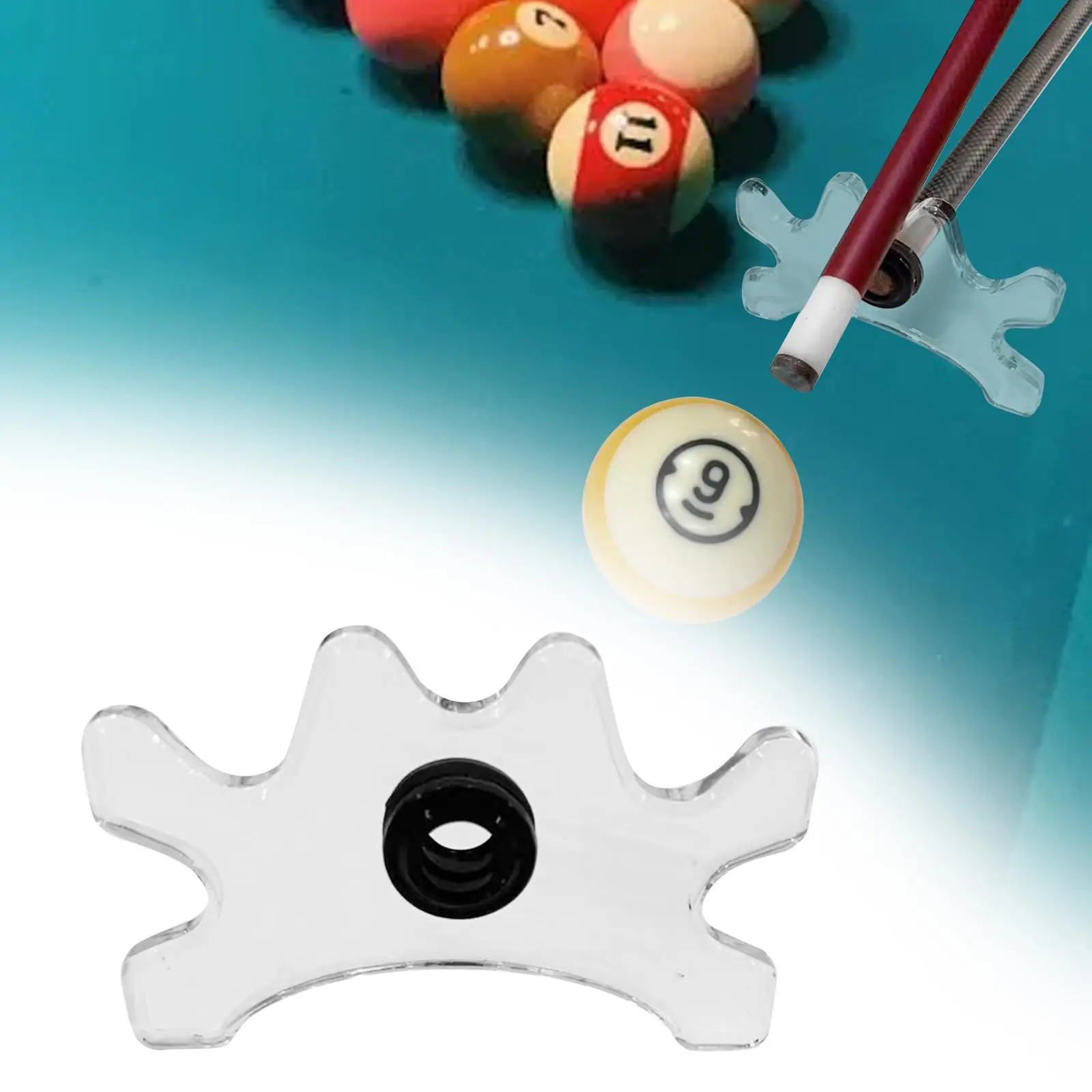 Billiards Cue Bridge Head Snooker Pool Cue Rack Replacement Professional Pool Cue Stick Bridge for Club Games Indoor Party Home