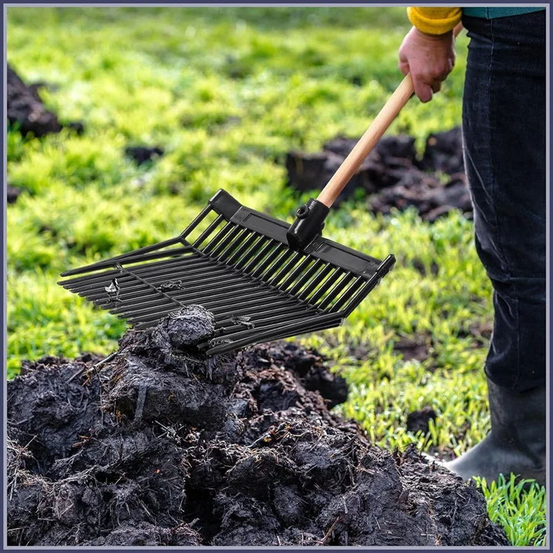 Manure Fork Replacement Head, Pitchfork Head, Horse Manure Rake, For Picking Up Manure, Stable Waste Removal 4