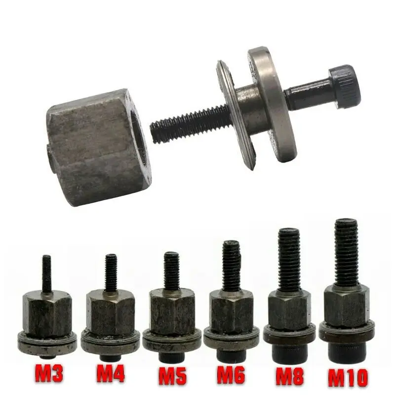 Hand Rivet Nut Head Nuts Easy Installation Riveter Tool Tip Mandrel Head Replacements M3 M4 M5 M6 M8 M10 Threaded Riveter Nut rivet nut tool,rivet nuts set