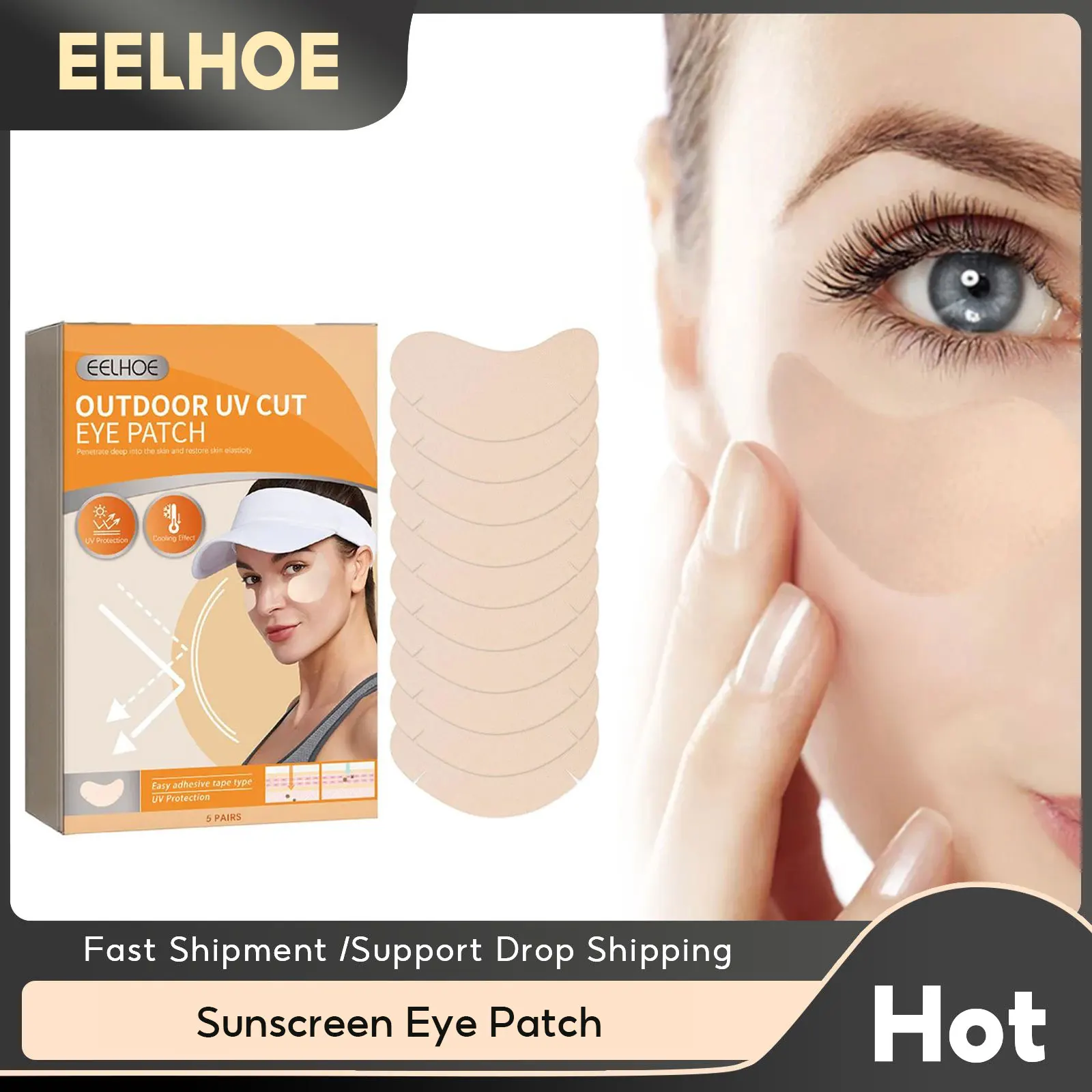 

Sunscreen Eye Patches Outdoor Eye Mask Anti Sun Breathable Protective UV Reduce Freckles Moisturizing Effective Sun Protection