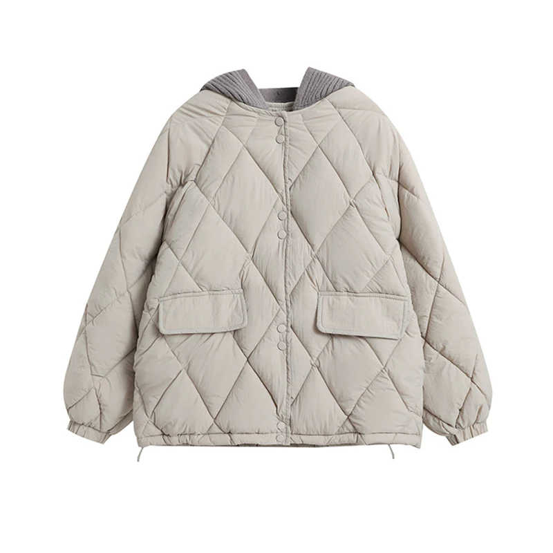 

2023 New Winter Jacket Korean Women Clothes Thick Winter Coat Female Loose Hooded Down Cotton Padded Jacket Outwear