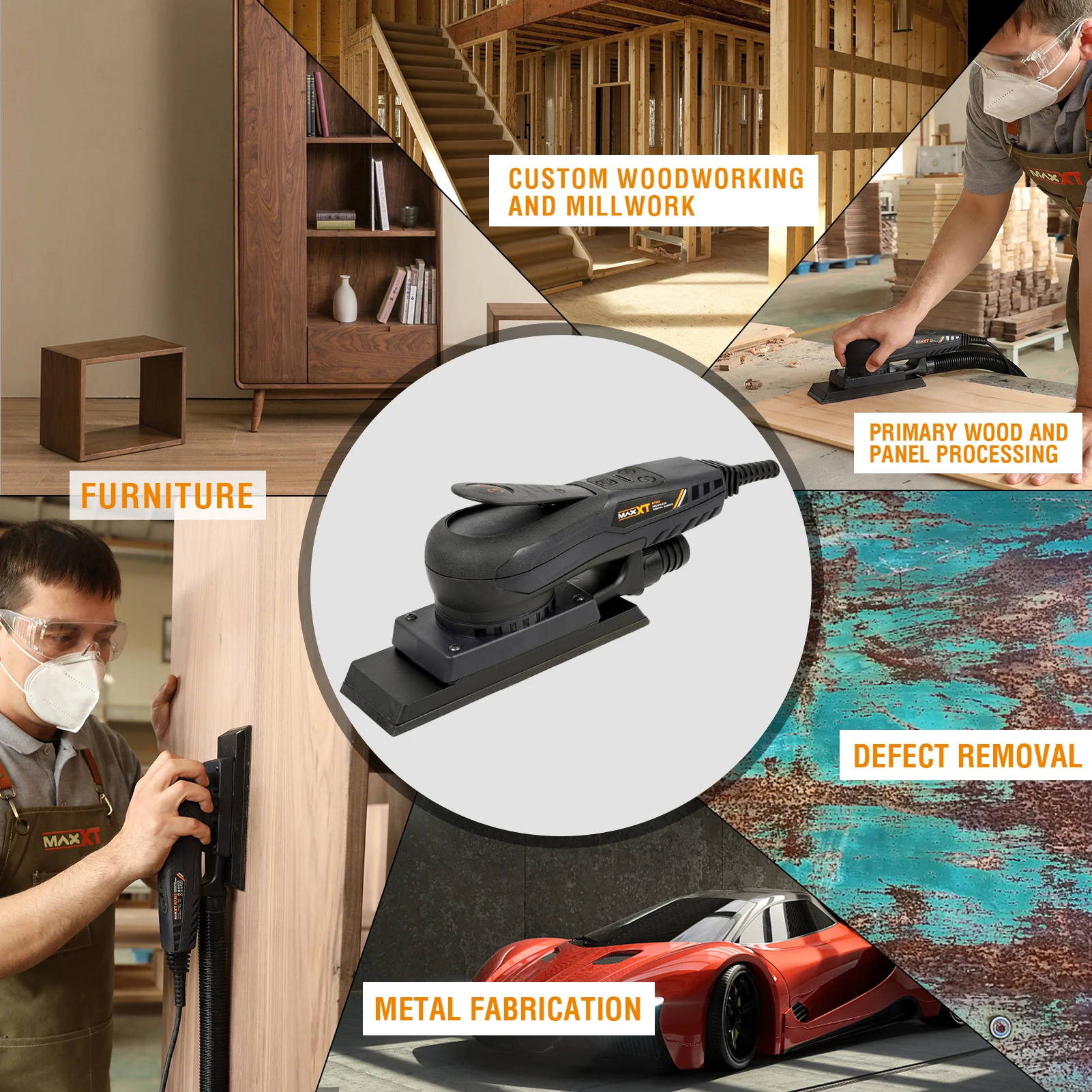 MAXXT Electric Sander Supplier 70x198mm  Power Sanding Machine Manufacturer Orbital 3mm Car care products 2