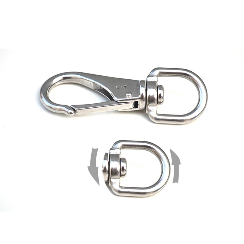 Spring Buckle Carabiner A2-304 Stainless Steel Keychain Dog Chain Buckle M4-M14 