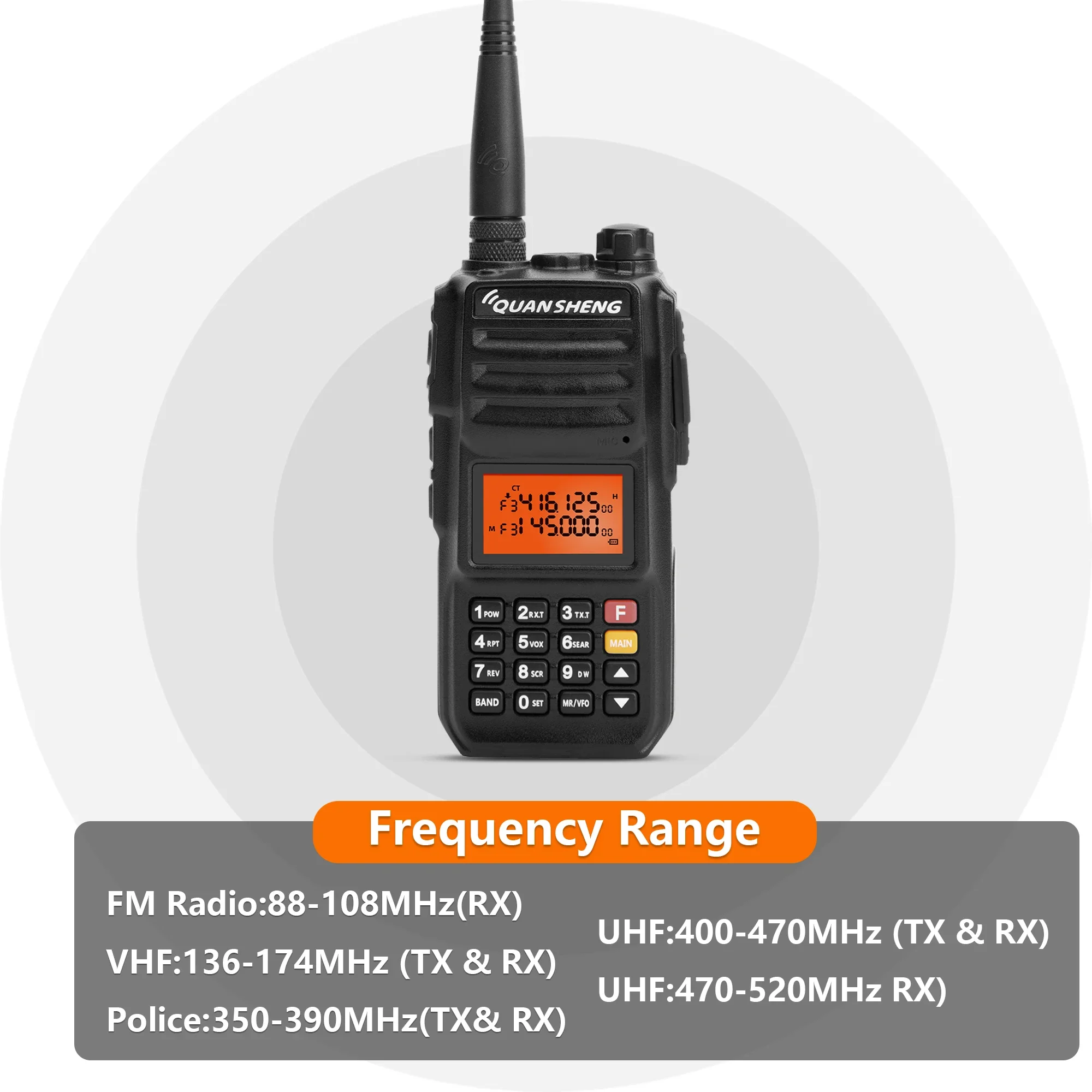 Quansheng TG-UV2 Plus Walkie Talkie Type-C Charging 10W Superheterodyne 4000mAh Battery High Power VHF UHF Long Range FM Radio 6