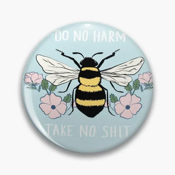 

Do No Harm Take No Soft Button Pin Jewelry Badge Cartoon Clothes Cute Brooch Lover Decor Collar Funny Creative Metal Hat Gift