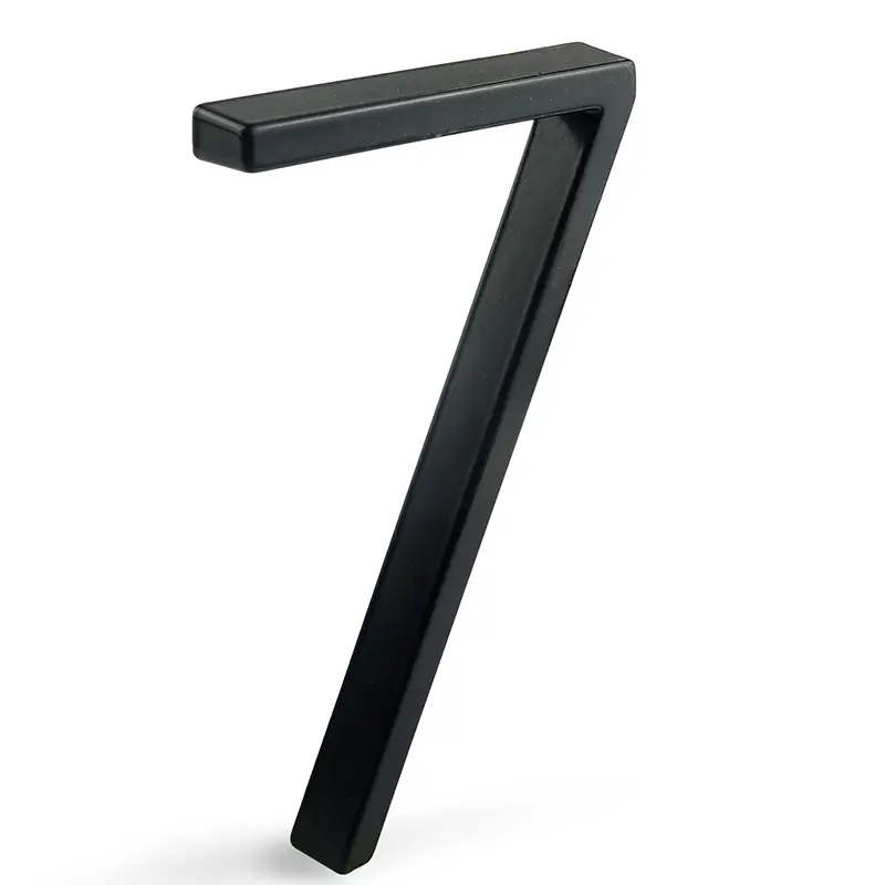 1pc 125mm Floating House Number Outdoor 5 inch Black Zinc Alloy Letter Apartment Door Numbers Mailbox Address Sign #0-9 - Image 12
