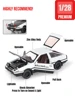 1/32 Initial D AE86 Toy Car Diecast Toyota Miniature Model Pull Back Sound Light Doors Openable Educational Collection Gift Kid 2