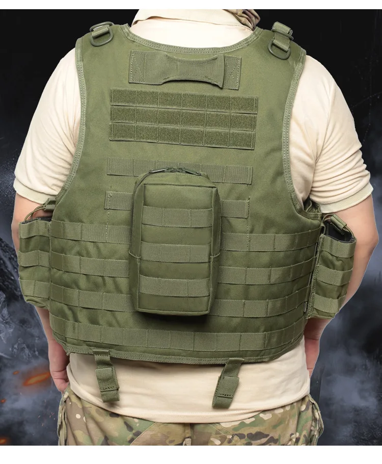 Outdoor Taktische Molle Weste Multifunktionale Kampf Ausrüstung Jagd Schutz Zubehör Werkzeuge Tasche Triple Tasche Set – Detail 20