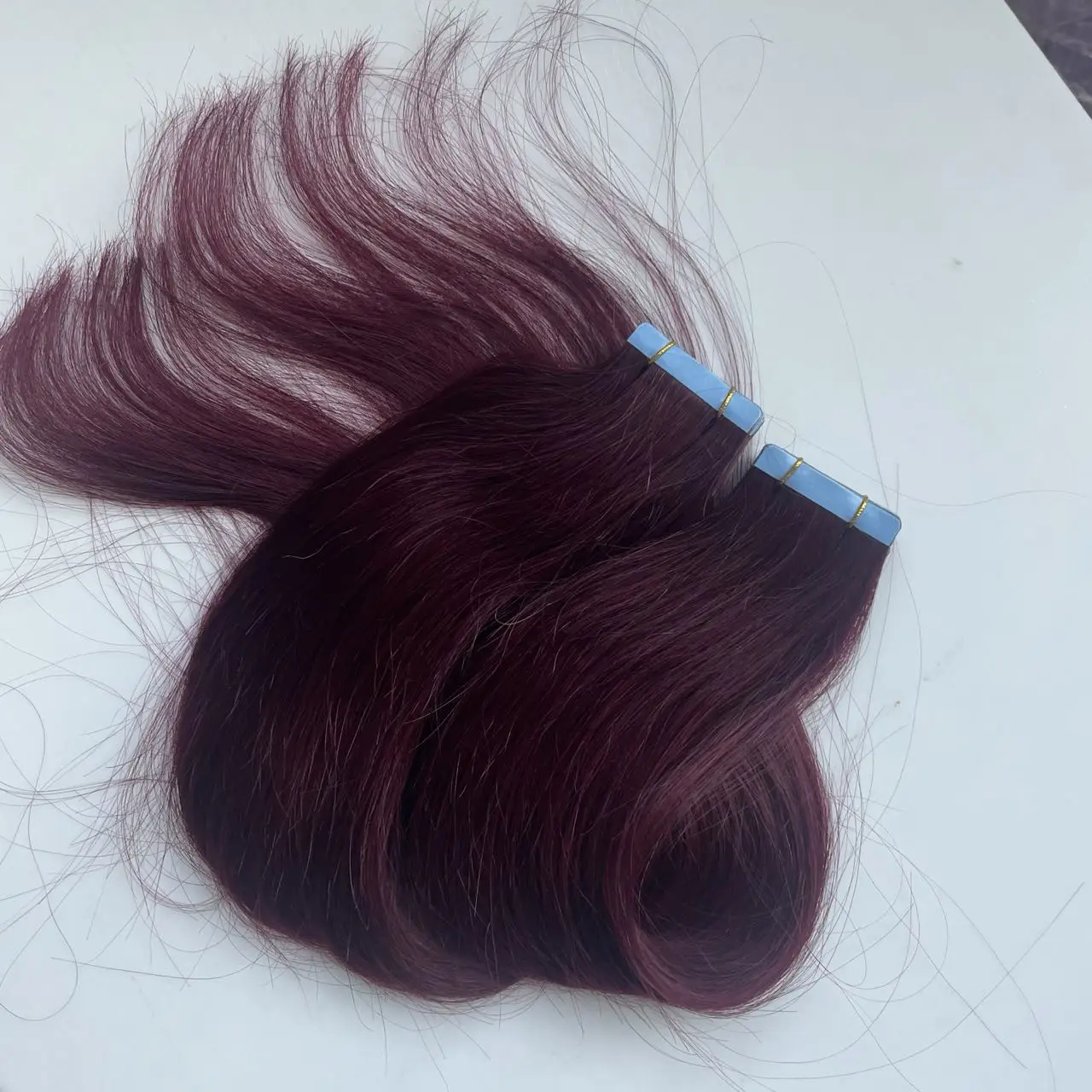 99J# Real Human Hair Tape In Hair Extensions 20pcs/pack Natural Straight Remy Tape 12-20 inches 30g