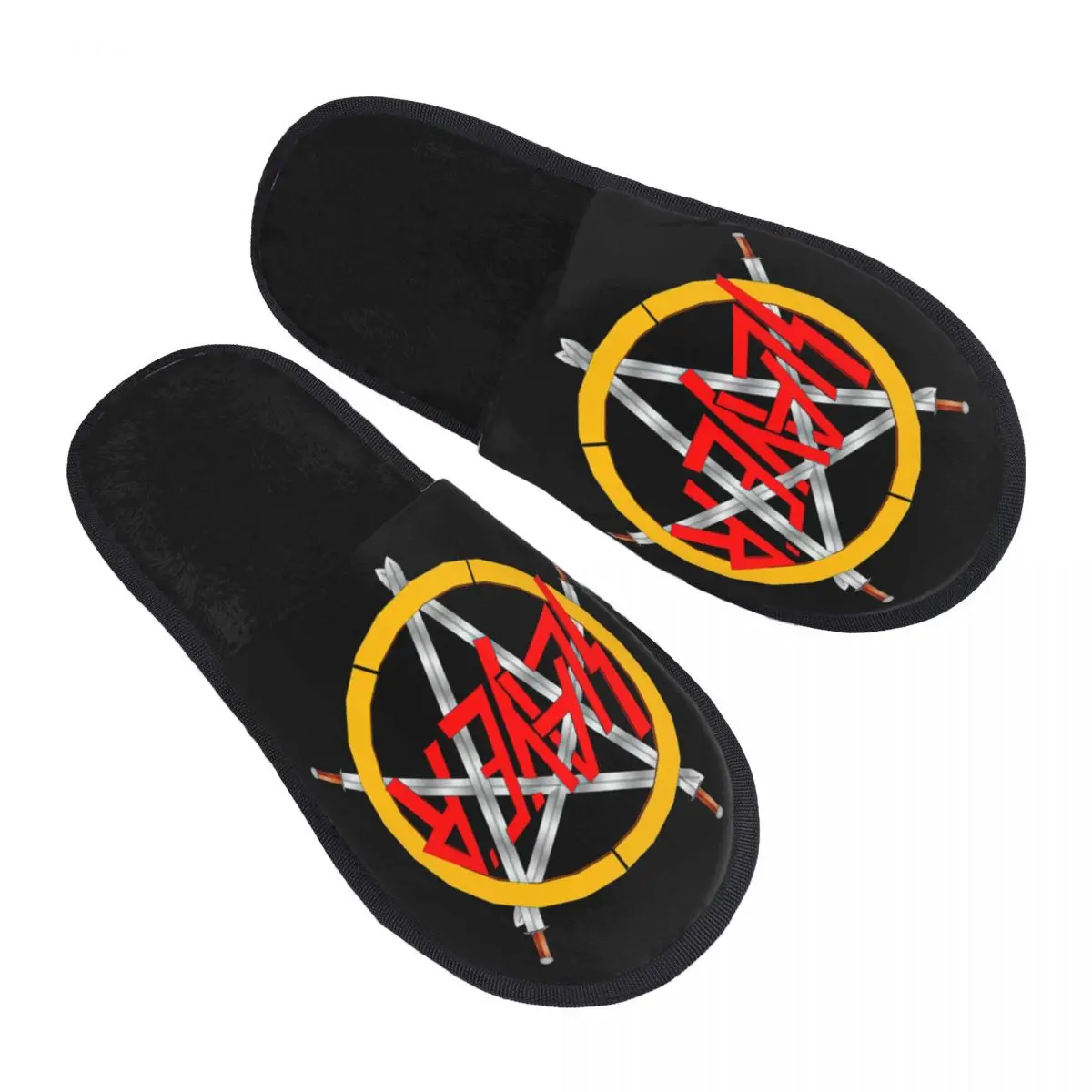 

Heavy Metal Rock Slayers Logo House Slippers Women Cozy Memory Foam Slip On Spa Slipper Shoes