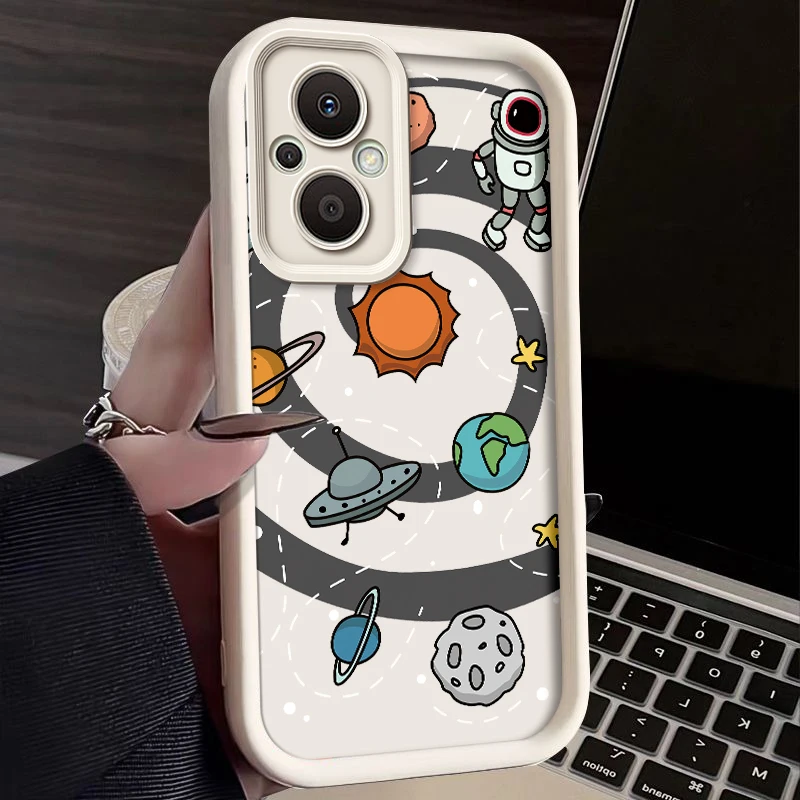 Cosmic Astronaut Silicone Phone Case - Anti-Drop Soft Cover