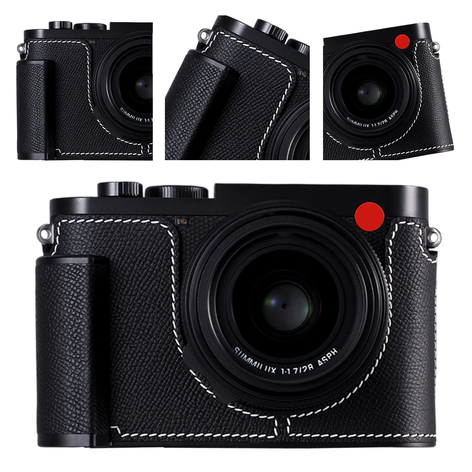 Leica q3,カメラアクセサリーに適した手作りの革製カメラハーフ