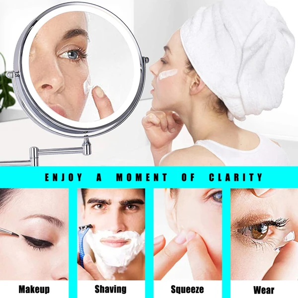 LED壁挂式双面放大化妆化妆镜-16