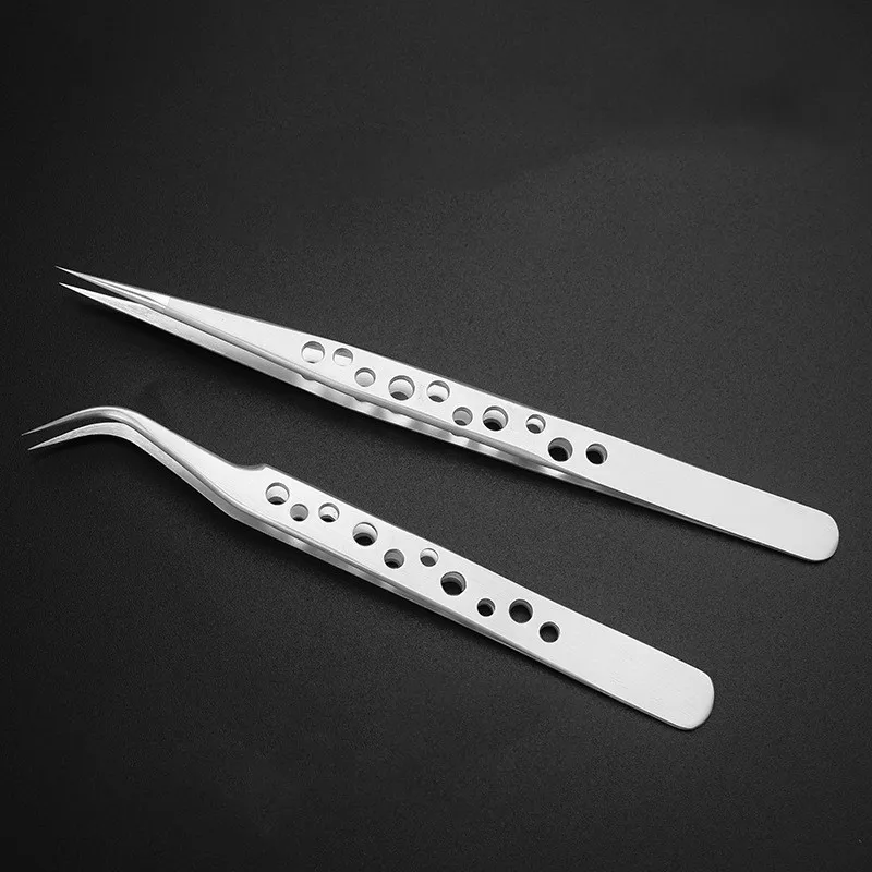 Description Picture 2 of itemElectronics Industrial Tweezers Anti-static Curved Straight Tip Precision Stainless Forceps Phone Repair Hand Tools Sets
