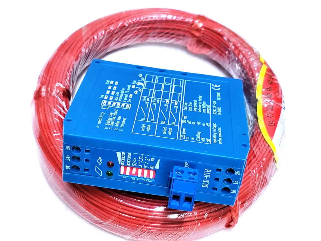 50m 케이블 0.75mm 12V/24V 1채널 루프 감지기 차량 감지기 자동차 유도 루프 감지기 자동차 주차 차단기용