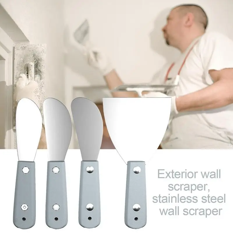 Stainless Steel Putty Knife Paint Tool Plaster Shovel Filling Spatula Drywall Spackle Wallpaper Putty Scraper for Wall Decor