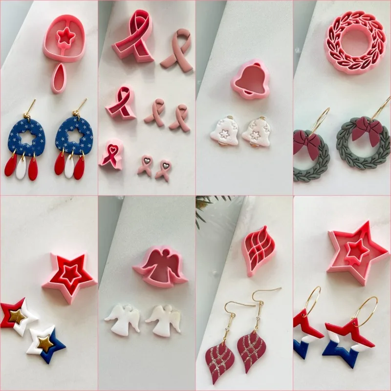 StarsShapeSoftPotteryEarringPolymerClayCutterDIYEarringsClay