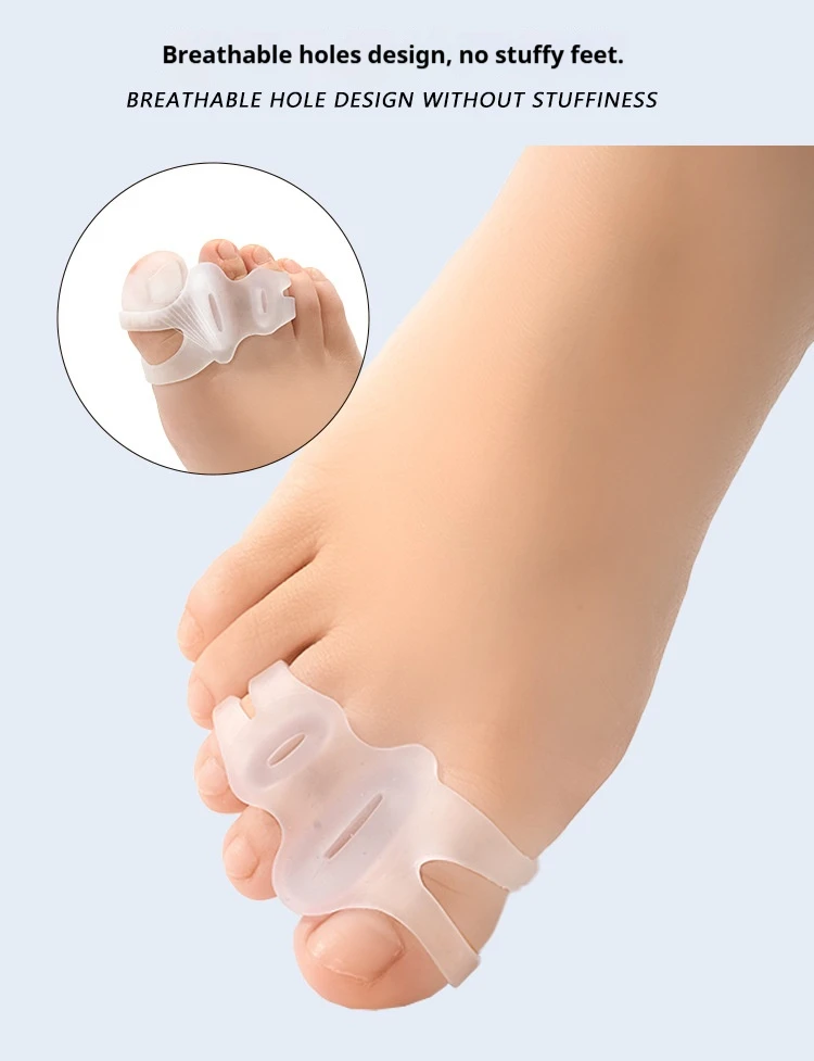 Silikon-Dreifach-Zehenkorrektor Hallux Valgus Buffer Zehentrenner für Männer und Frauen Orthopädische Zeheneinlagen Fußpflege-Schutz – Detail 8