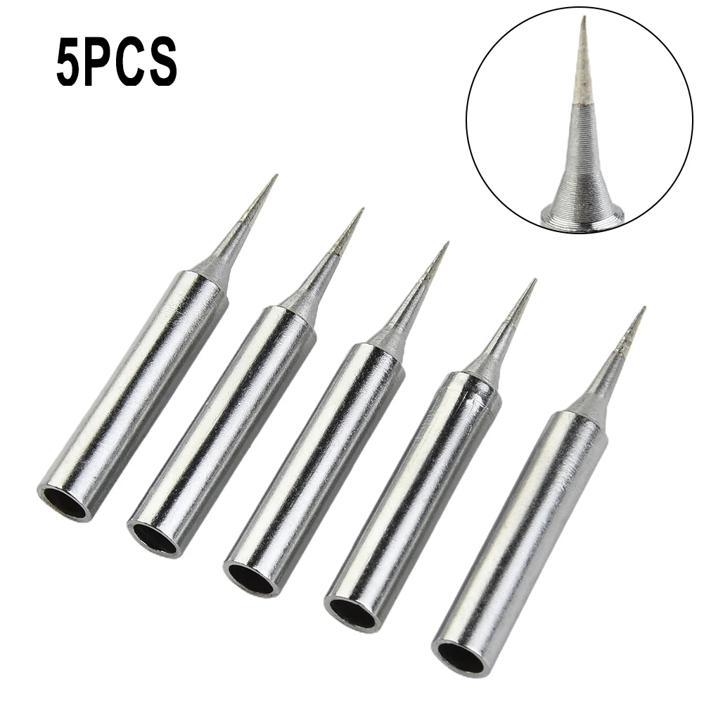 5pcs Soldering Tips 4mm Inner 6mm Outer 4.2cm Length 900M-T-I For 936 937 Solder Iron Tips Head Welding Tool Accessories