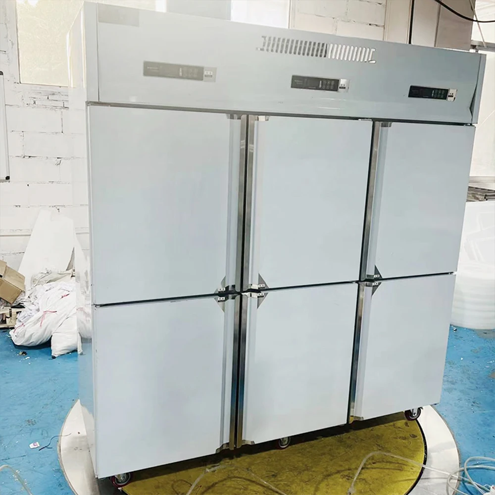Large Space Commercial Six Door Dual Temperature Half Frame Refrigerated Commercial Refrigerator - Image 2