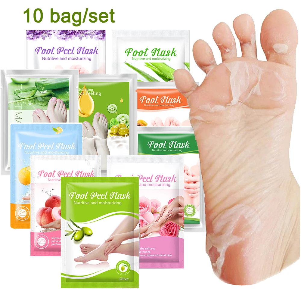 3/510bags Feet Exfoliating Foot Mask Pedicure Sock Exfoliation Scrub