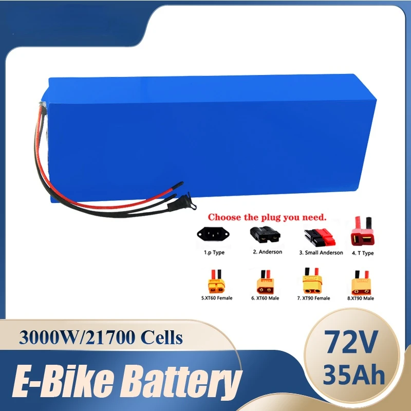 

72V 35Ah 20S7P 21700 Lithium Batterij Pack Voor 84V Elektrische Fiets Motorfiets Elektrische Driewielers Golf Trolley